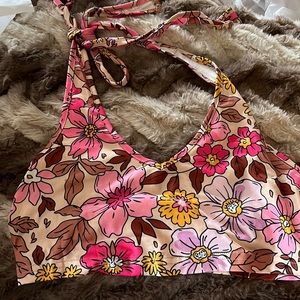 Vintage Vibes Floral Women’s Halter Top S/M